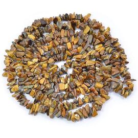 Natural Tiger Eye Stone Chip Mala / Necklace by tarotyoga.in