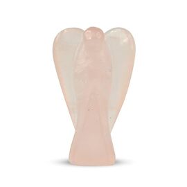 Natural Rose Quartz Crystal Stone Guardian Angel Figurine / Statue by tarotyoga.in