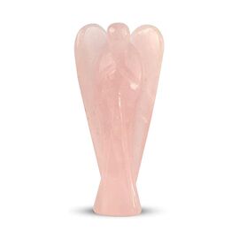 Natural Rose Quartz Crystal Stone Guardian Angel Figurine / Statue by tarotyoga.in