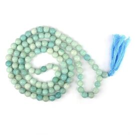 Amazonite 8 mm 108 Round Bead Mala by tarotyoga.in