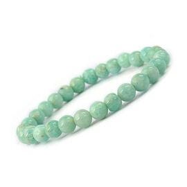 Amazonite 6 mm Round Bead Bracelet by tarotyoga.in