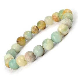 Amazonite 8 mm Round Bead Bracelet by tarotyoga.in