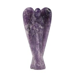 Natural Lepidolite Crystal Stone Guardian Angel Figurine / Statue by tarotyoga.in