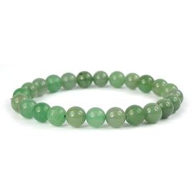 Green Jade Crystal Stone 8 mm Round Bead Bracelet by tarotyoga.in