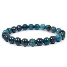 Apatite Crystal Stone 8 mm Round Bead Bracelet by tarotyoga.in