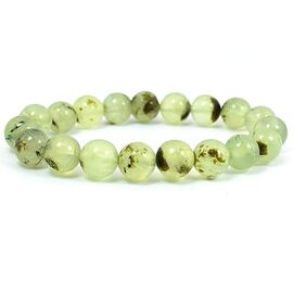 Epidote Crystal Stone 8 mm Round Bead Bracelet by tarotyoga.in