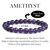 Amethyst 8 mm Round Bead Bracelet by tarotyoga.in