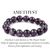 Amethyst 12 mm Round Bead Bracelet by tarotyoga.in