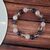 Amethyst, Clear Quartz, Rose Quartz Bracelet Crystal Stone Combination 10 mm Round Bead Bracelet by tarotyoga.in