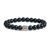 Black Onyx Crystal Stone 8 mm Round Bead with Buddha Head Bracelet by tarotyoga.in