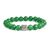 Green Aventurine Crystal Stone 8 mm Round Bead with Buddha Head Bracelet by tarotyoga.in