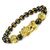 Black Obsidian Pixiu Om Mani Padme Hum Crystal Stone 8 mm Round Bead Bracelet by tarotyoga.in