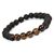 Lava with Bronzite Crystal Stone Combination 8 mm Round Bead Bracelet by tarotyoga.in