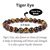 Tiger Eye Crystal Stone 8 mm Round Bead Bracelet by tarotyoga.in