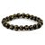 Black Agate Om Mani Padme Hum Crystal Stone 8 mm Round Bead Bracelet by tarotyoga.in