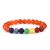 Carnelian 7 Chakra Crystal Stone Combination 8 mm Round Bead Bracelet by tarotyoga.in