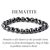 Hematite Crystal Stone 8 mm Faceted Bead Bracelet by tarotyoga.in