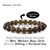 Smoky Quartz Crystal Stone 10 mm Round Bead Bracelet by tarotyoga.in