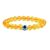 Citrine with Evil Eye Crystal Stone Combination 8 mm Round Bead Bracelet by tarotyoga.in