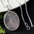 Rose Quartz Oval Shape Crystal Stone Locket Pendant with Metal Chain by tarotyoga.in