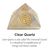 Clear Quartz with Reiki Symbol Crystal Stone Pyramid by tarotyoga.in