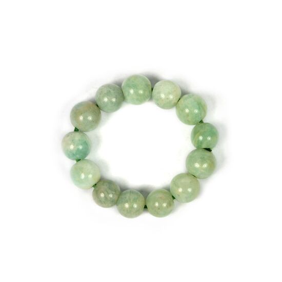 Amazonite Crystal Stone Round Beads Ring by tarotyoga.in