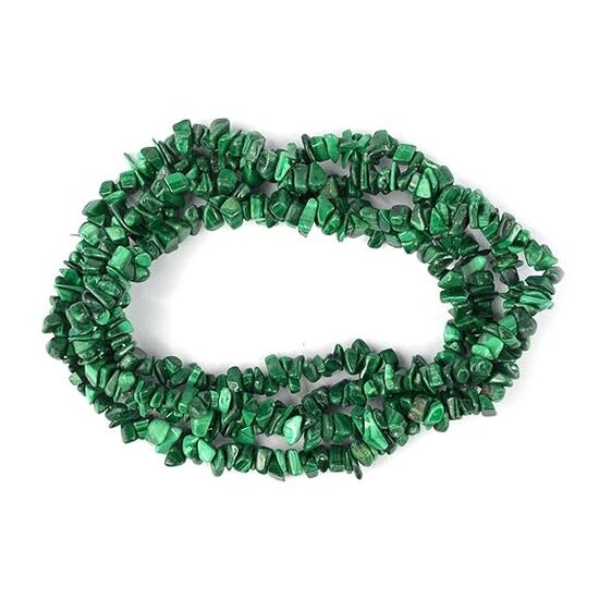 Natural Malachite Stone Chip Mala / Necklace by tarotyoga.in