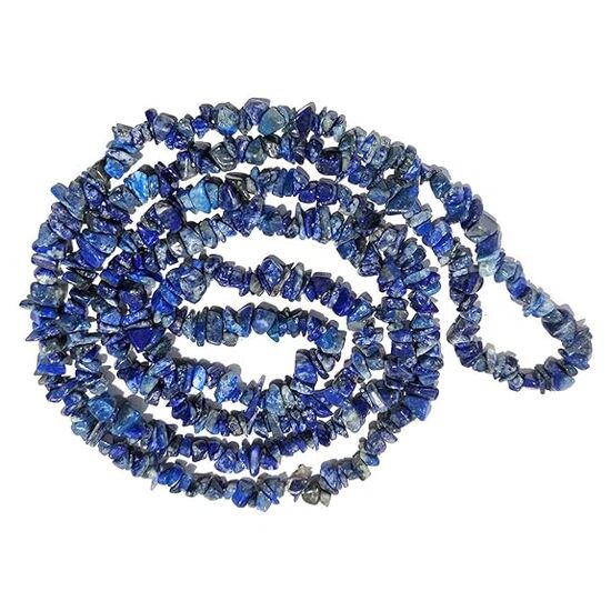 Natural Lapis Lazuli Stone Chip Mala / Necklace by tarotyoga.in