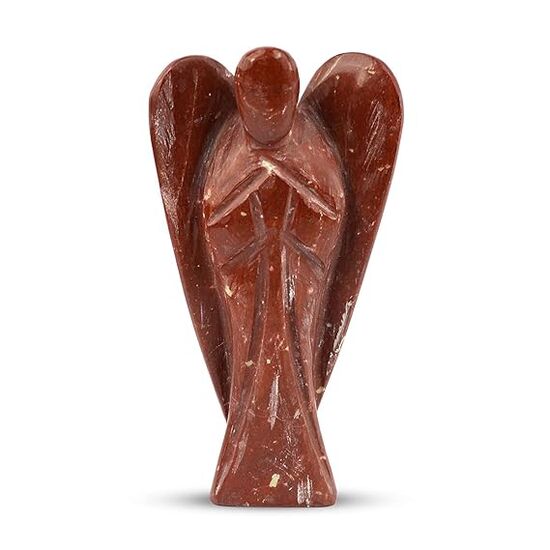 Natural Red Jasper Crystal Stone Guardian Angel Figurine / Statue by tarotyoga.in