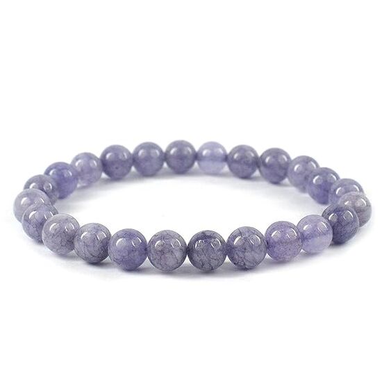 Angelite Crystal Stone 8 mm Round Bead Bracelet by tarotyoga.in