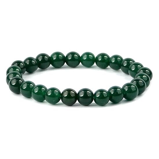 Green Aventurine Crystal Stone 8 mm Round Bead Bracelet by tarotyoga.in