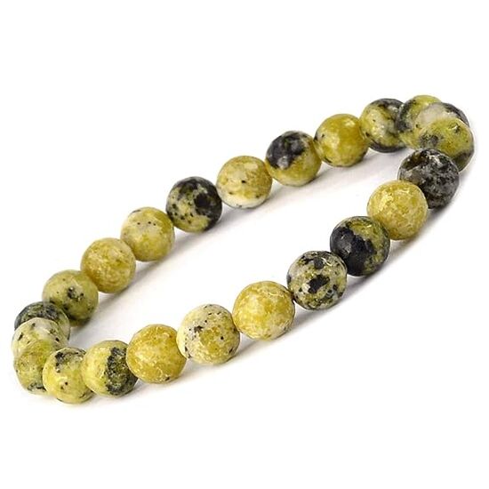 Serpentine Crystal Faceted 8 mm Round Bead Bracelet by tarotyoga.in