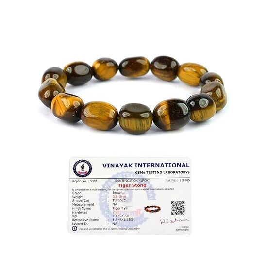 Tiger Eye Crystal Stone Natural Tumble Bead Bracelet by tarotyoga.in