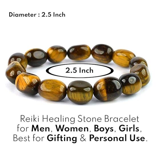 Tiger Eye Crystal Stone Natural Tumble Bead Bracelet by tarotyoga.in