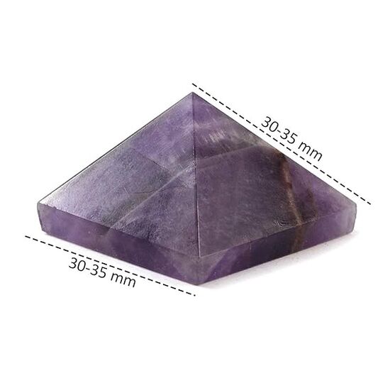 Amethyst Crystal Stone Pyramid by tarotyoga.in