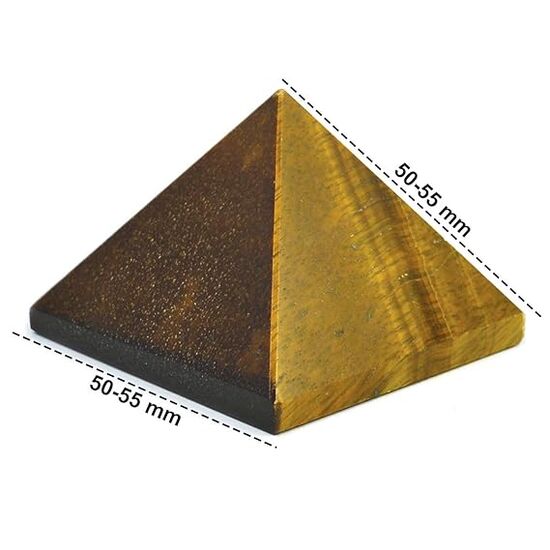 Tiger Eye Crystal Stone Pyramid by tarotyoga.in