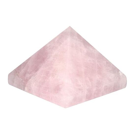 Rose Quartz Crystal Stone Pyramid by tarotyoga.in