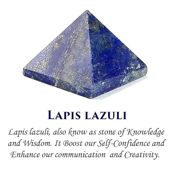 Lapis Lazuli Crystal Stone Pyramid by tarotyoga.in