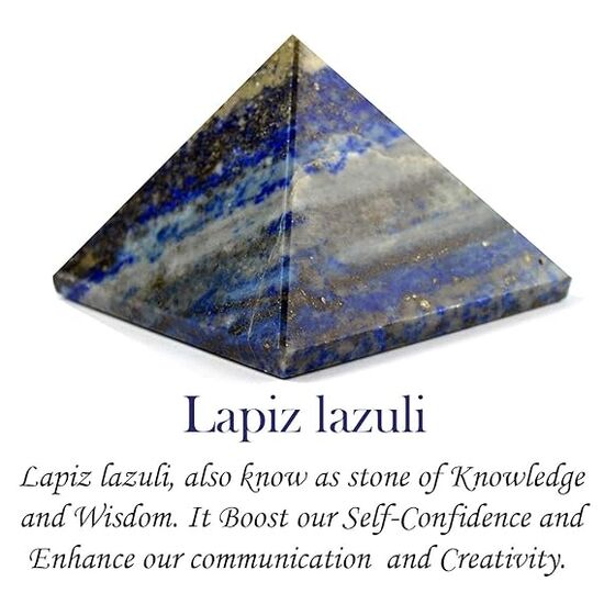 Lapis Lazuli Crystal Stone Pyramid by tarotyoga.in